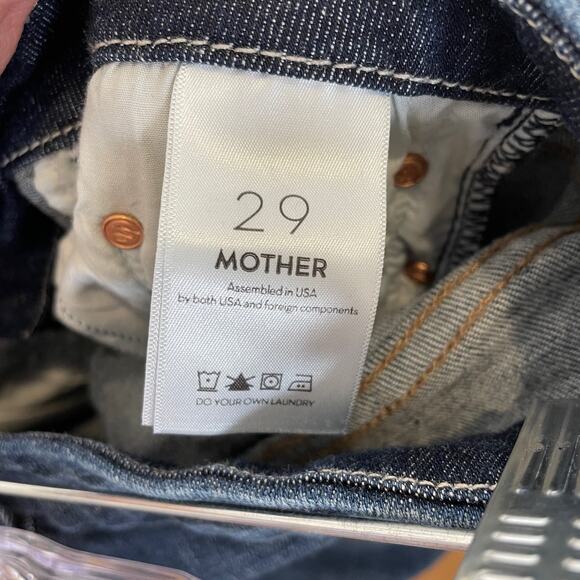 Mother Jeans The Looker Ankle Fray Partner in Crime Wash Dark Distressed 29 - Picture 7 of 8